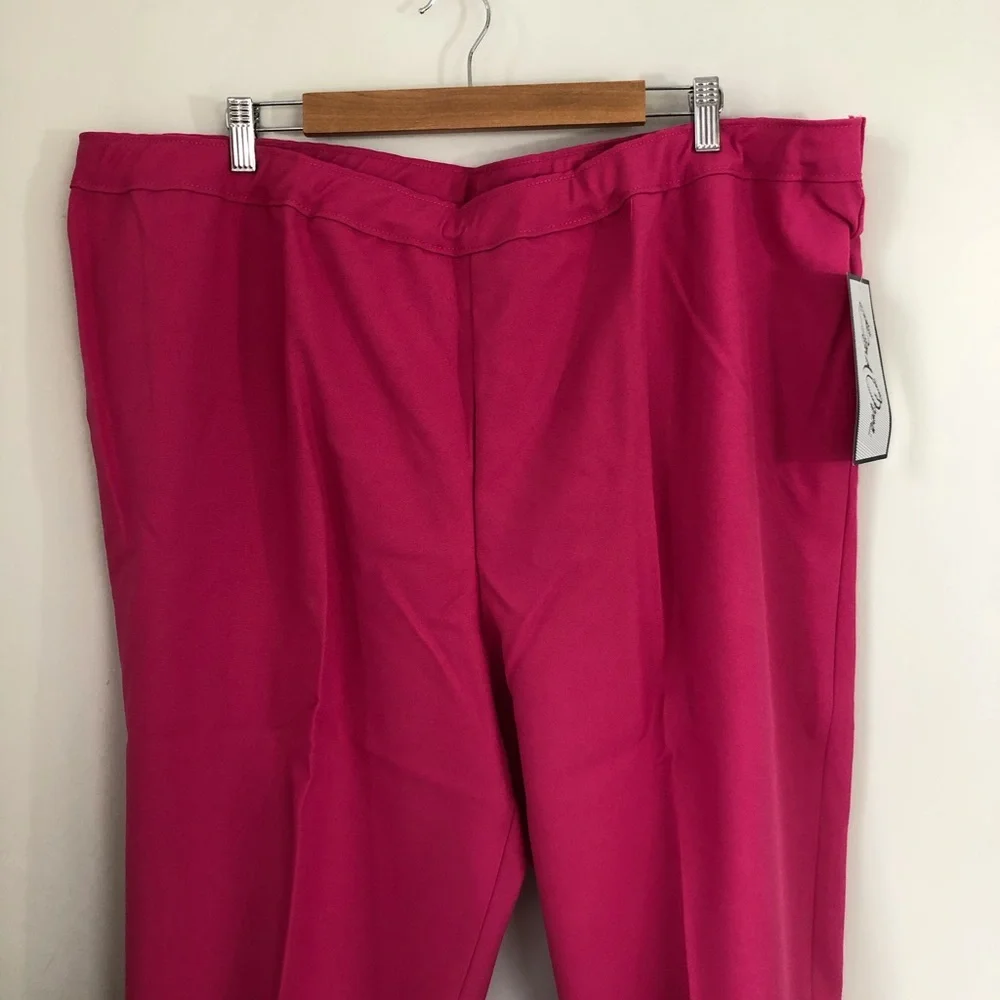 Roaman’s pleated straight leg ankle pant Bend Over - Picture 4 of 6